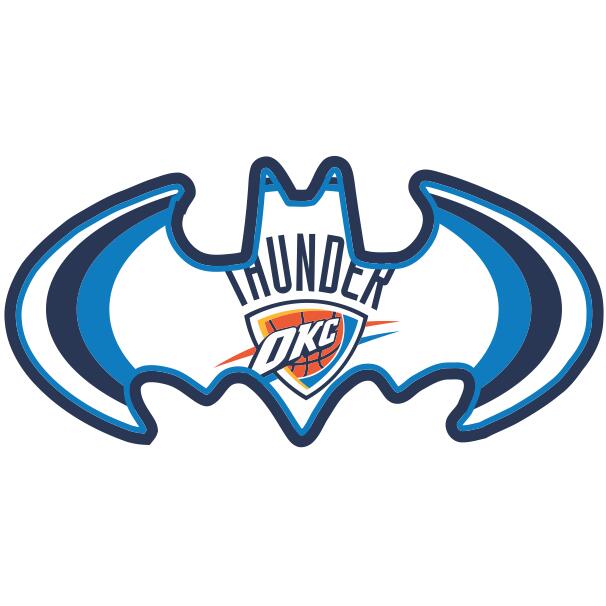 Oklahoma City Thunder Batman Logo iron on heat transfer